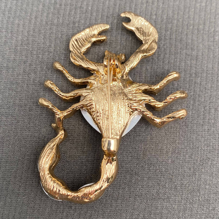 Rhinestone Scorpion Brooch