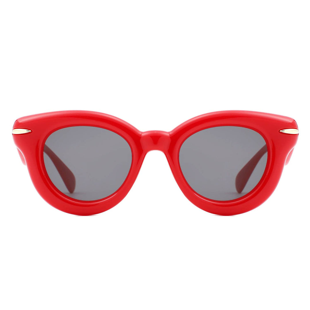 Retro Circle Sunglasses – Red