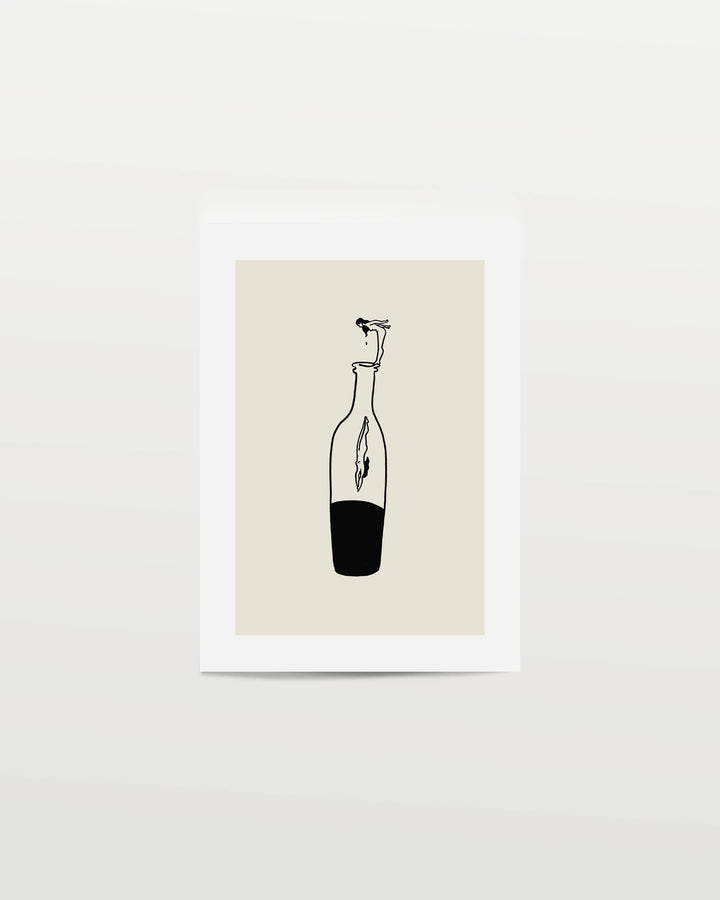 Wine Dive Art Print