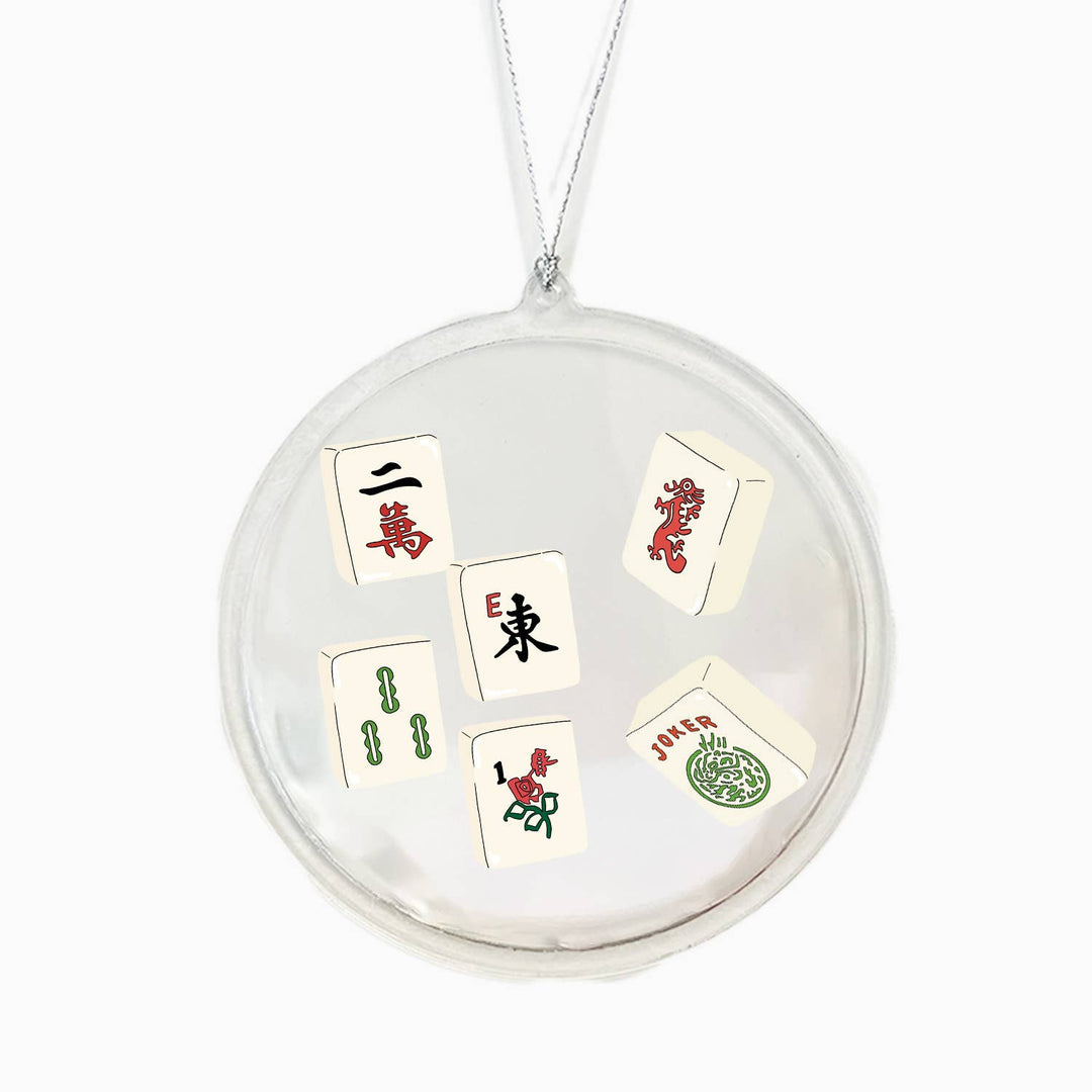 Mahjong Shaker Christmas Ornament