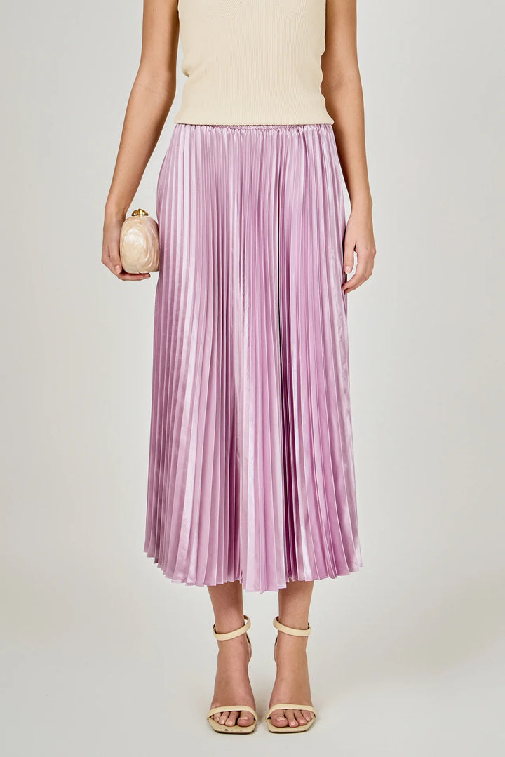 Lilac Sunburst Pleated Skirt