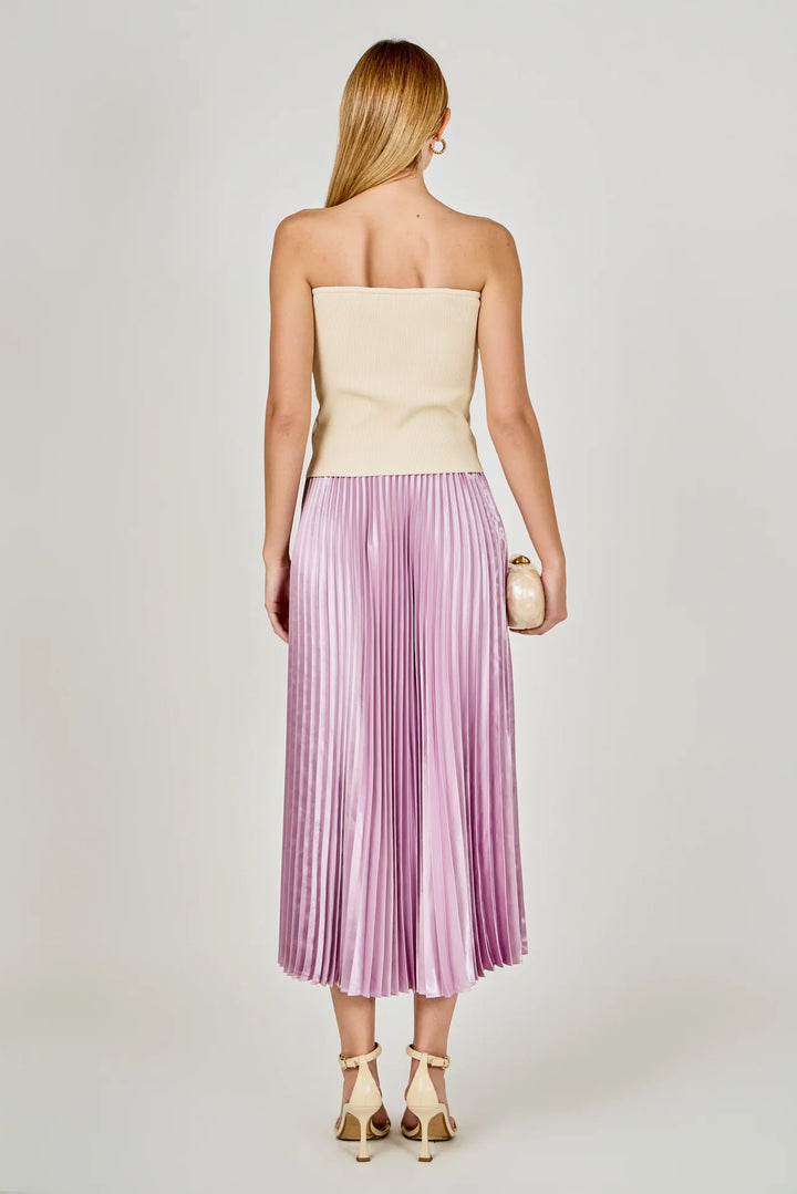 Lilac Sunburst Pleated Skirt