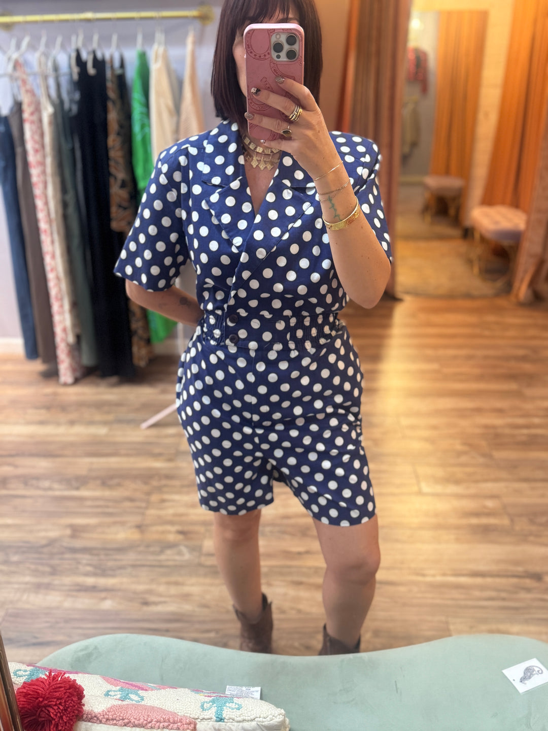 Vintage Polka Dot Romper