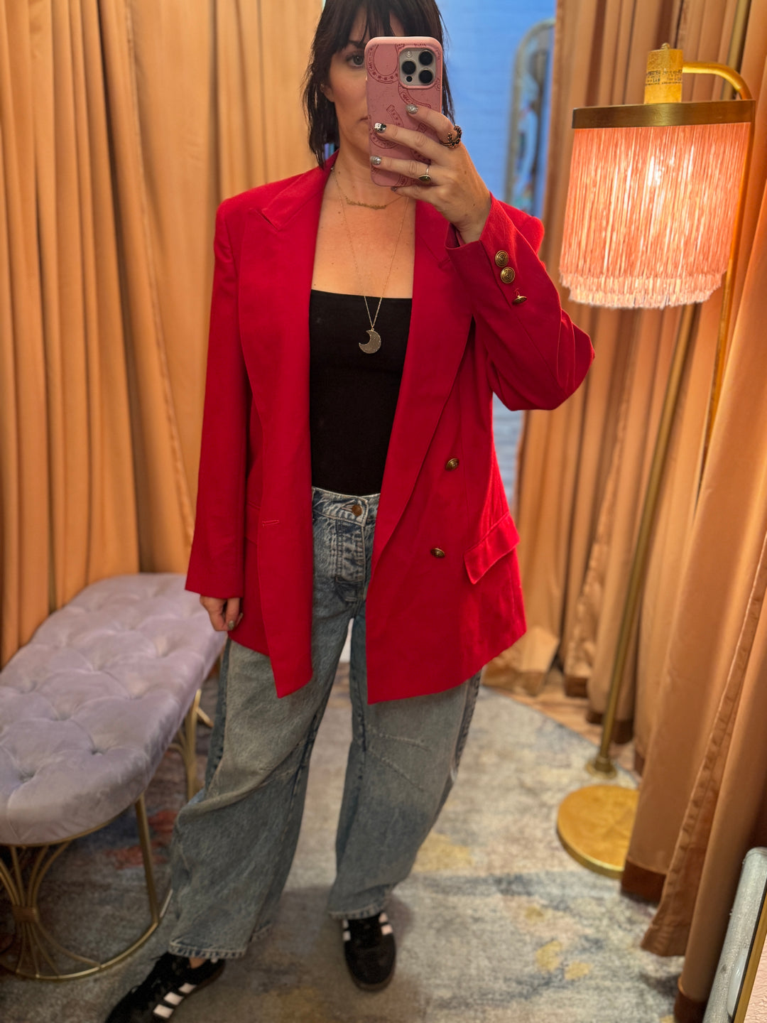 Giorgio Sant’Angelo Blazer – Red Wool 1980s Designer Classic
