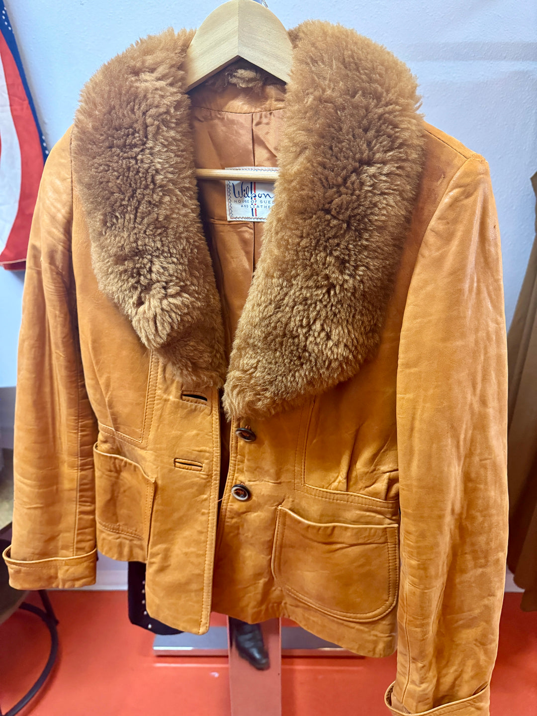 Vintage Wrangler Leather with Fur