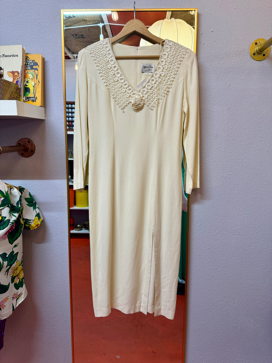 80s Vintage Cream Dress Jeffery & Dara | by Linda Hurley