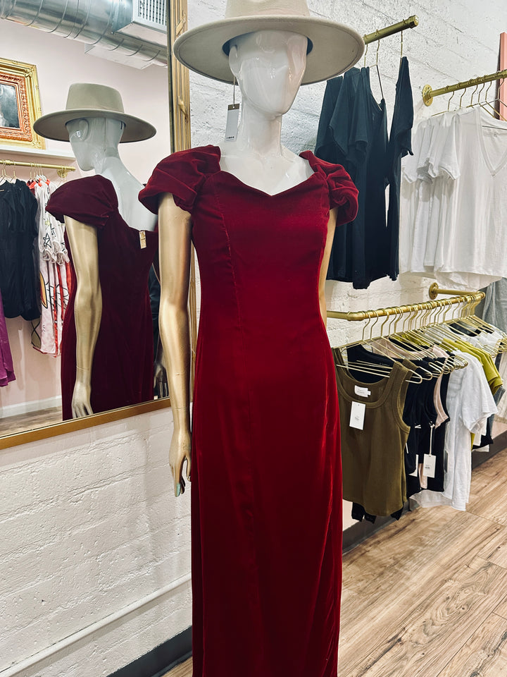 Red Velvet Vintage Gown