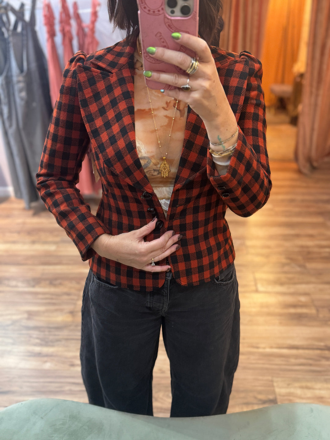 Plaid Wool Jacket