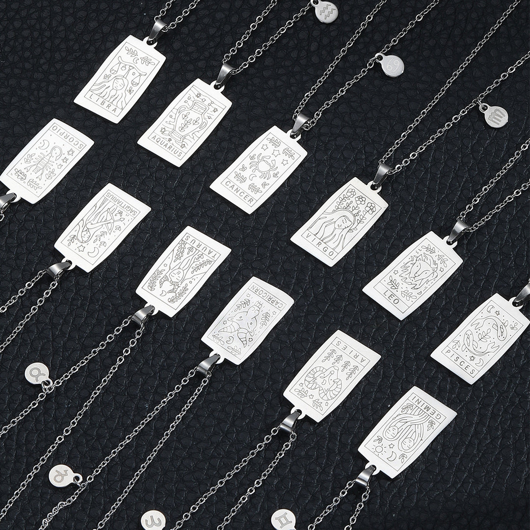 Zodiac Necklaces Silver Tarot