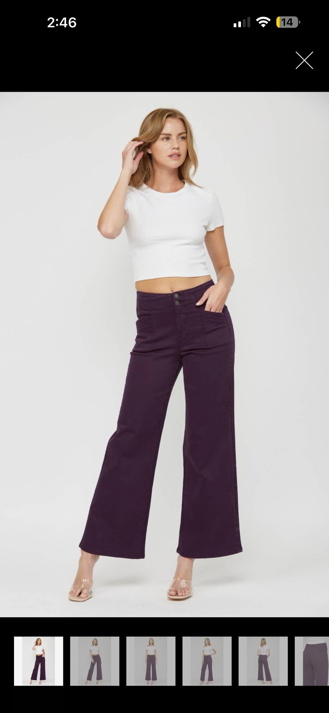 Eggplant Mica Jeans