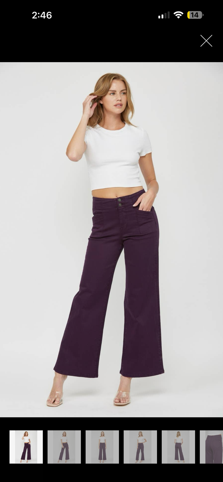 Eggplant Mica Jeans