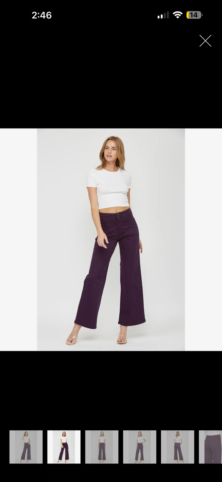 Eggplant Mica Jeans