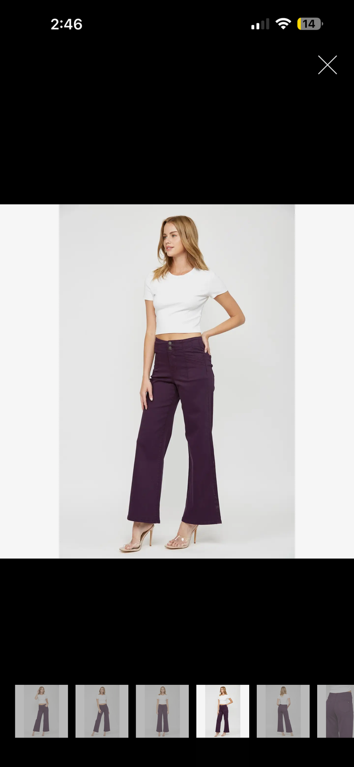 Eggplant Mica Jeans
