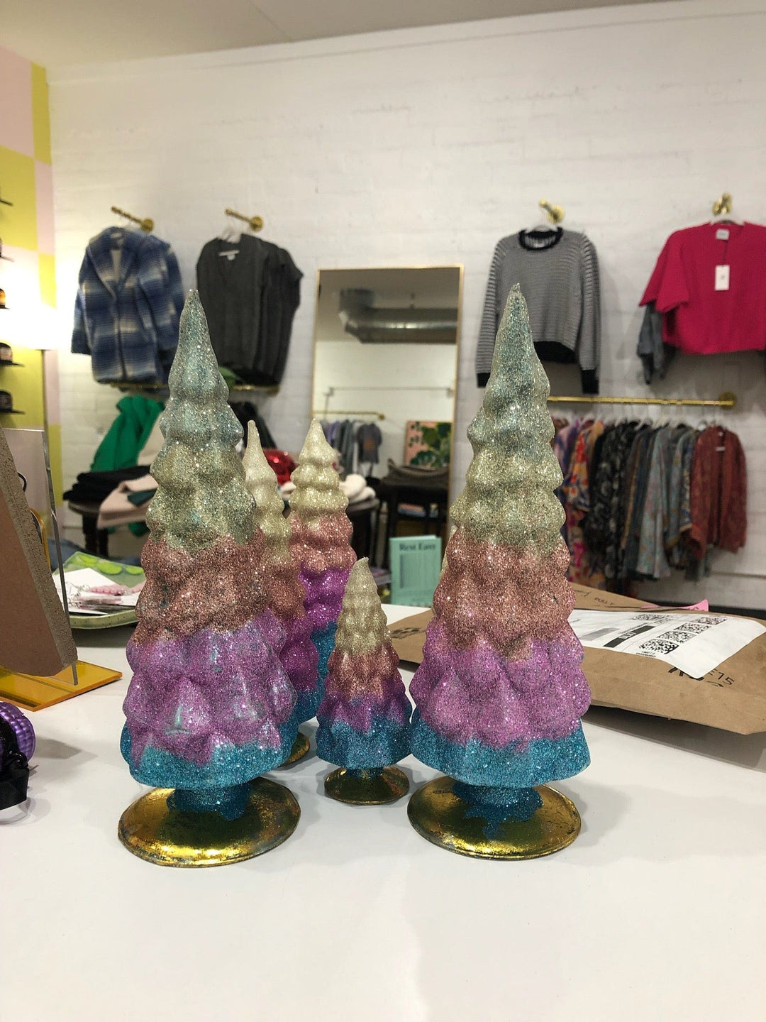 Cody Foster & Co.Trees- Multi Color Glitter Ombre Trees