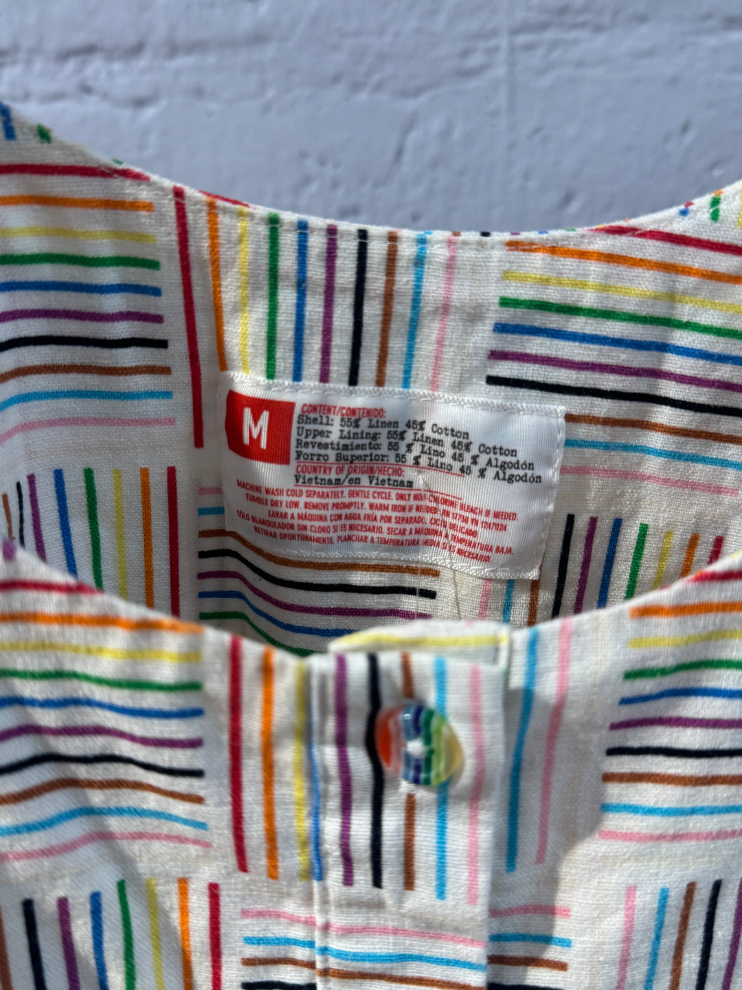 Vintage Rainbow Stripe Sundress