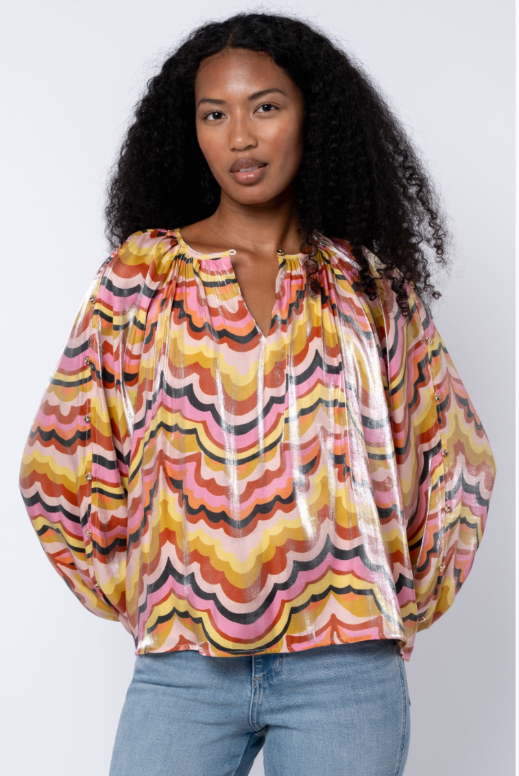 Shimmer Print Top | Ciebon