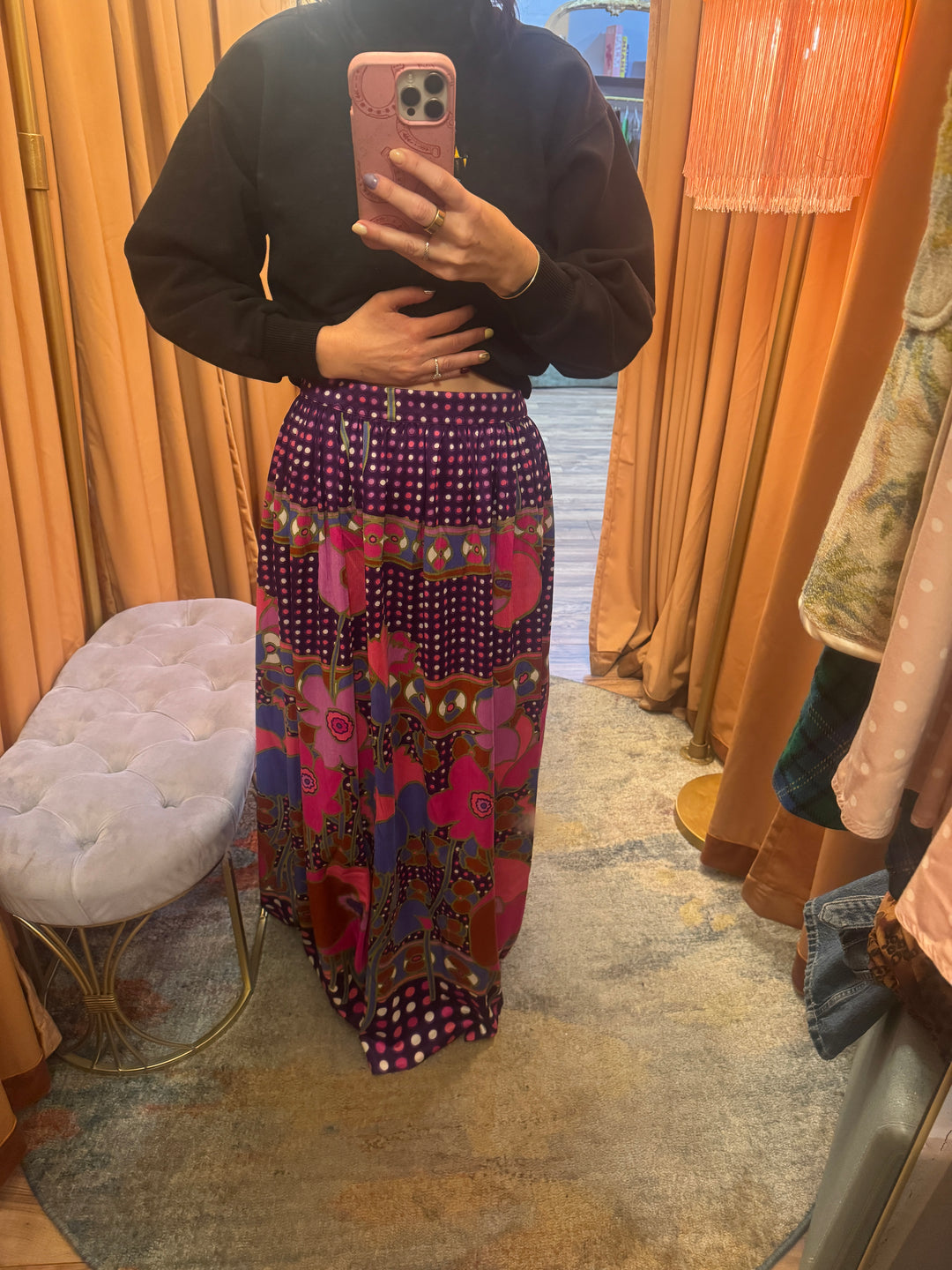 Printed Handmaid Maxi Skirt