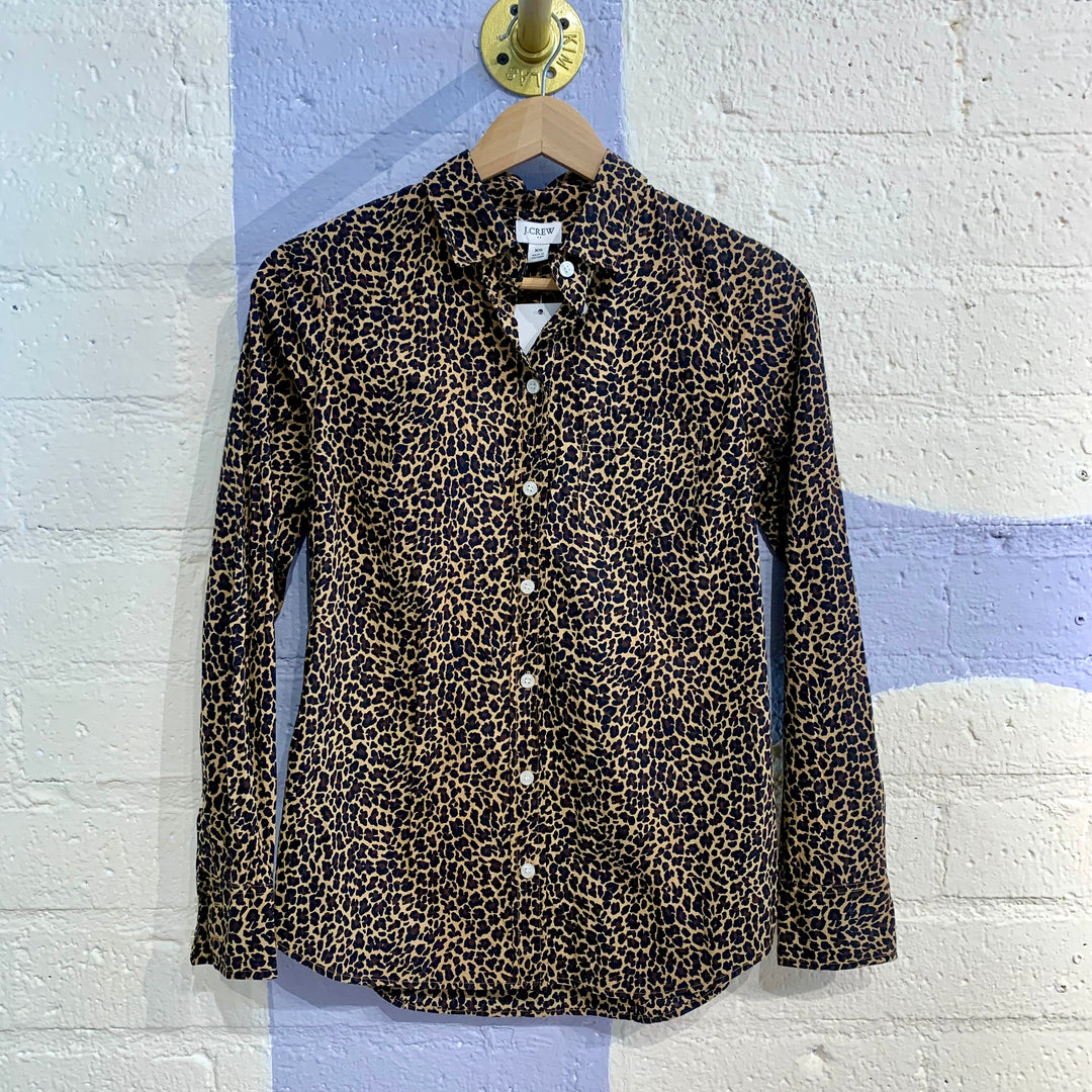 Vintage Leopard Print Button Down