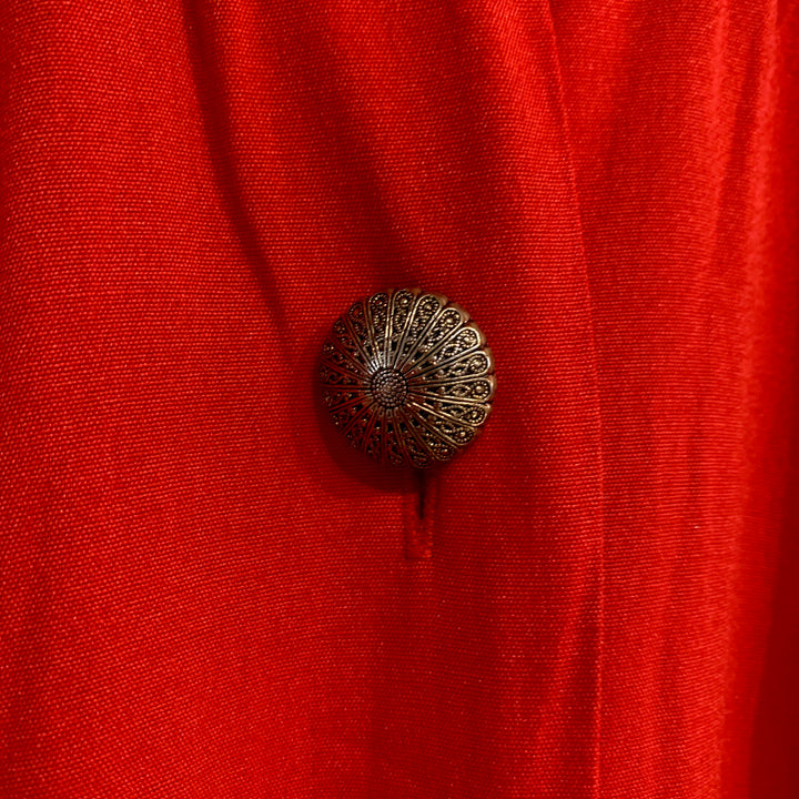 Vintage Red Short Sleeve Blouse