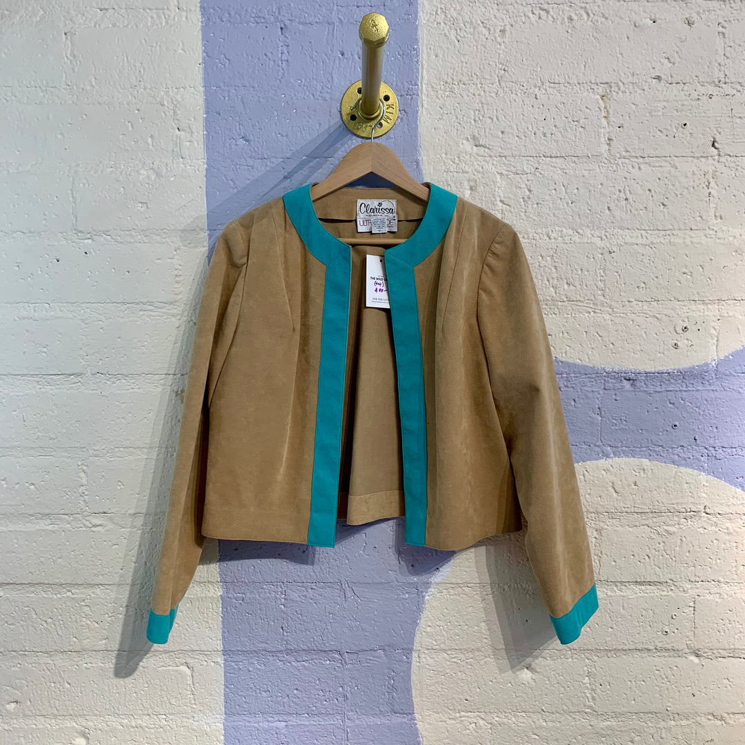 Vintage Suede Two-Piece Dress & Jacket