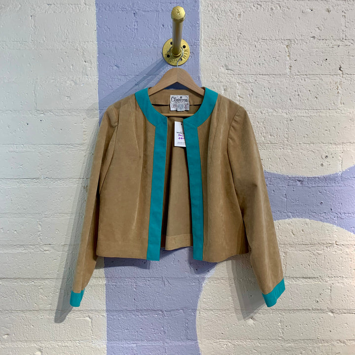 Vintage Suede Two-Piece Dress & Jacket