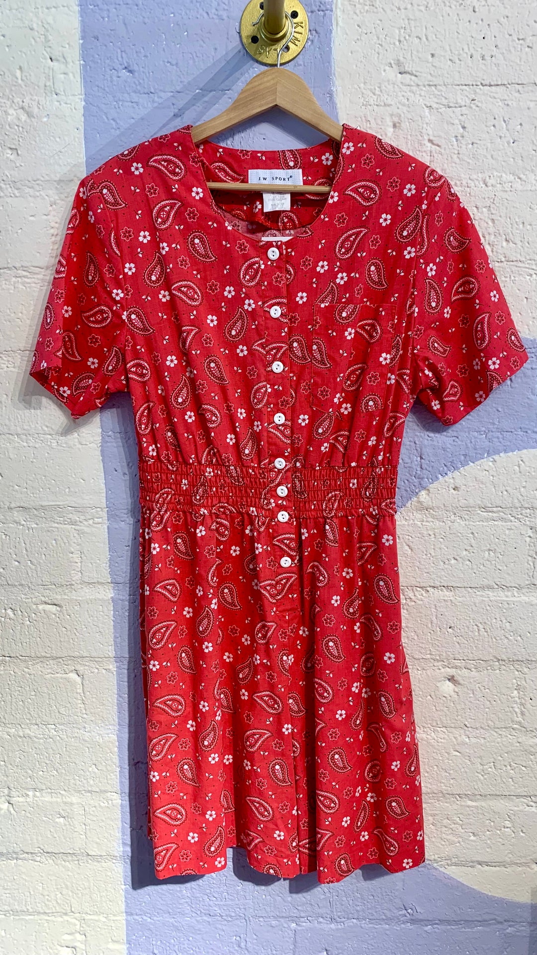 Vintage Blossom & Paisley Red Dress
