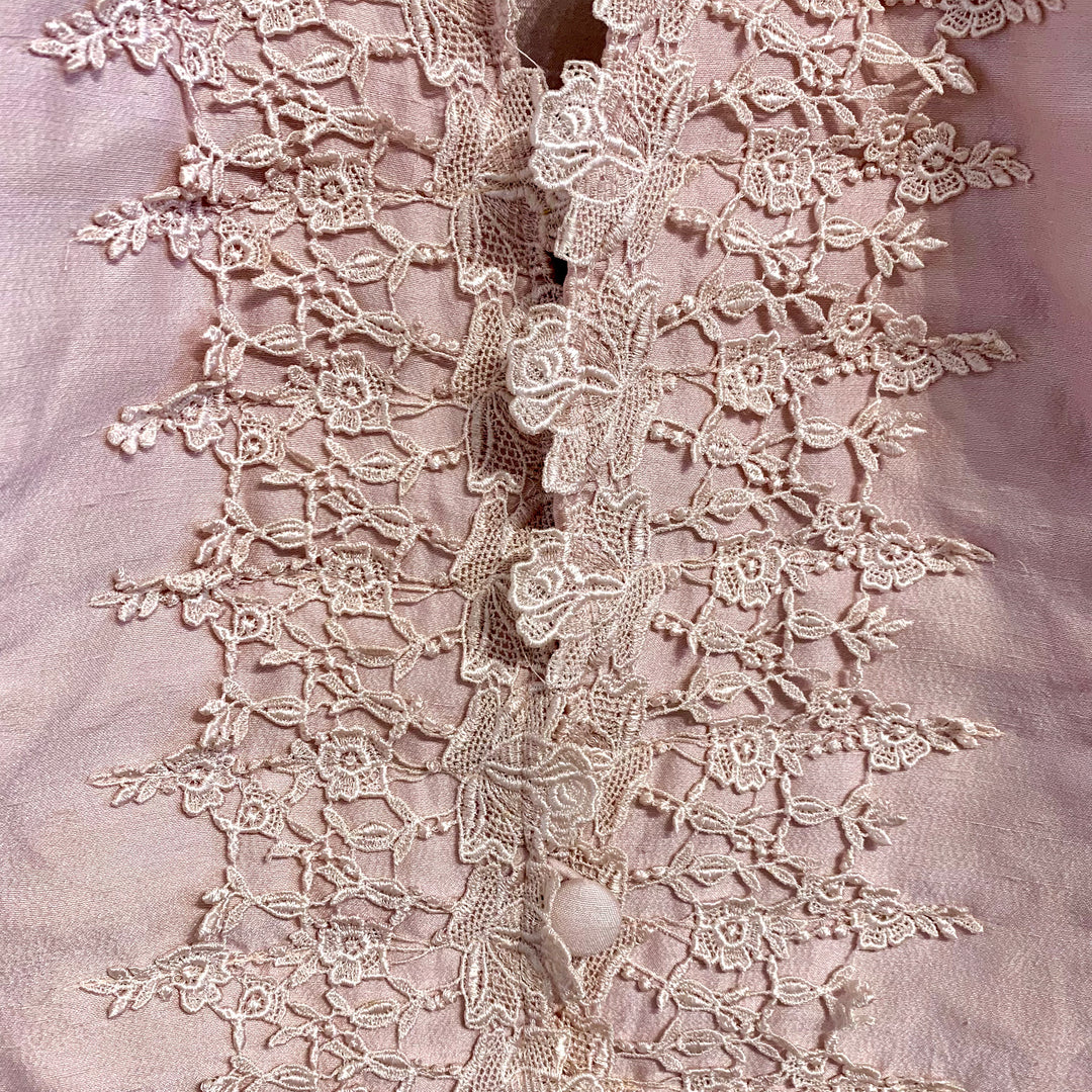Vintage Powder Pink Lace Blazer