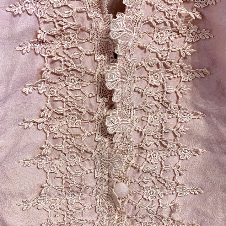Vintage Powder Pink Lace Blazer