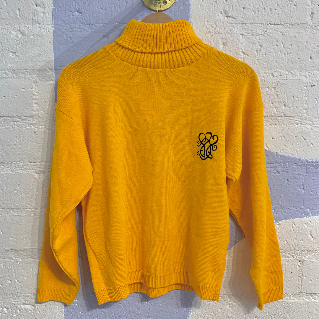 Vintage Yellow Emblem Turtleneck