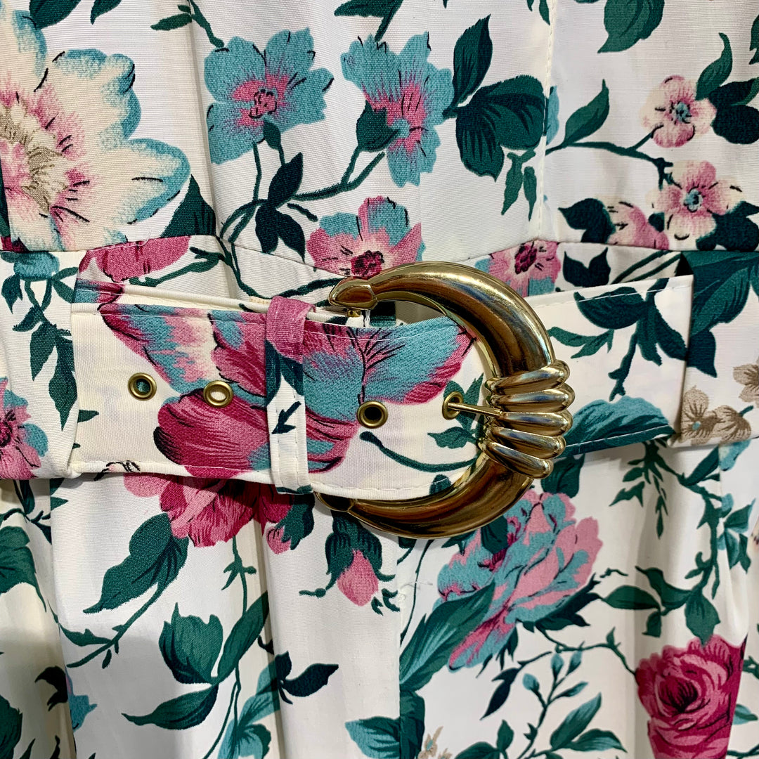 Vintage Floral Midi Dress