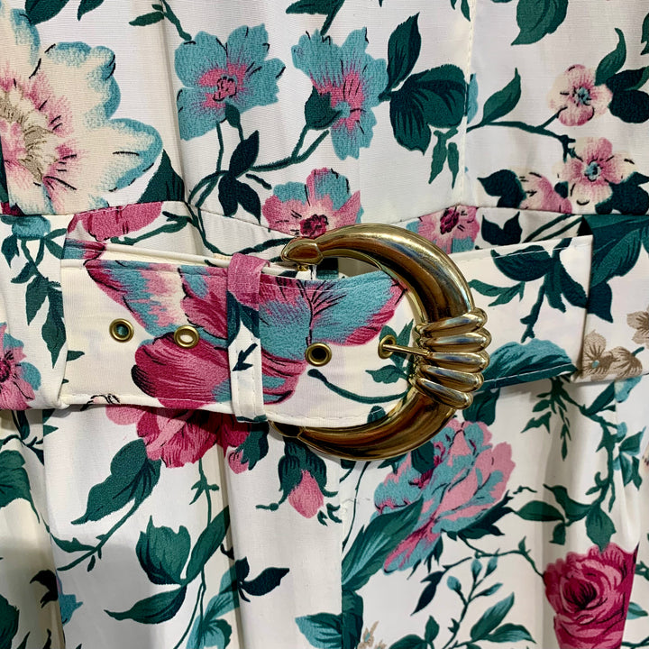 Vintage Floral Midi Dress