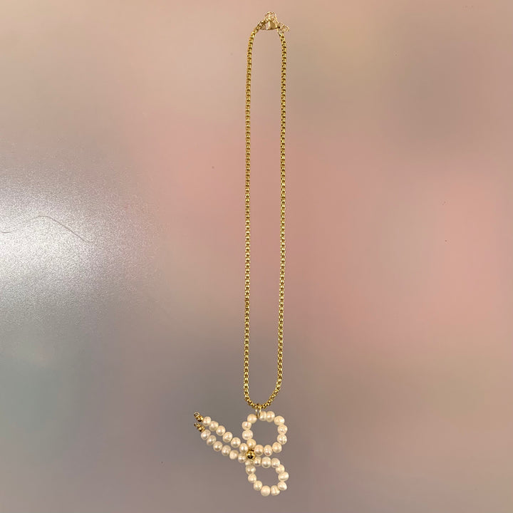 Pearl Bow Necklace