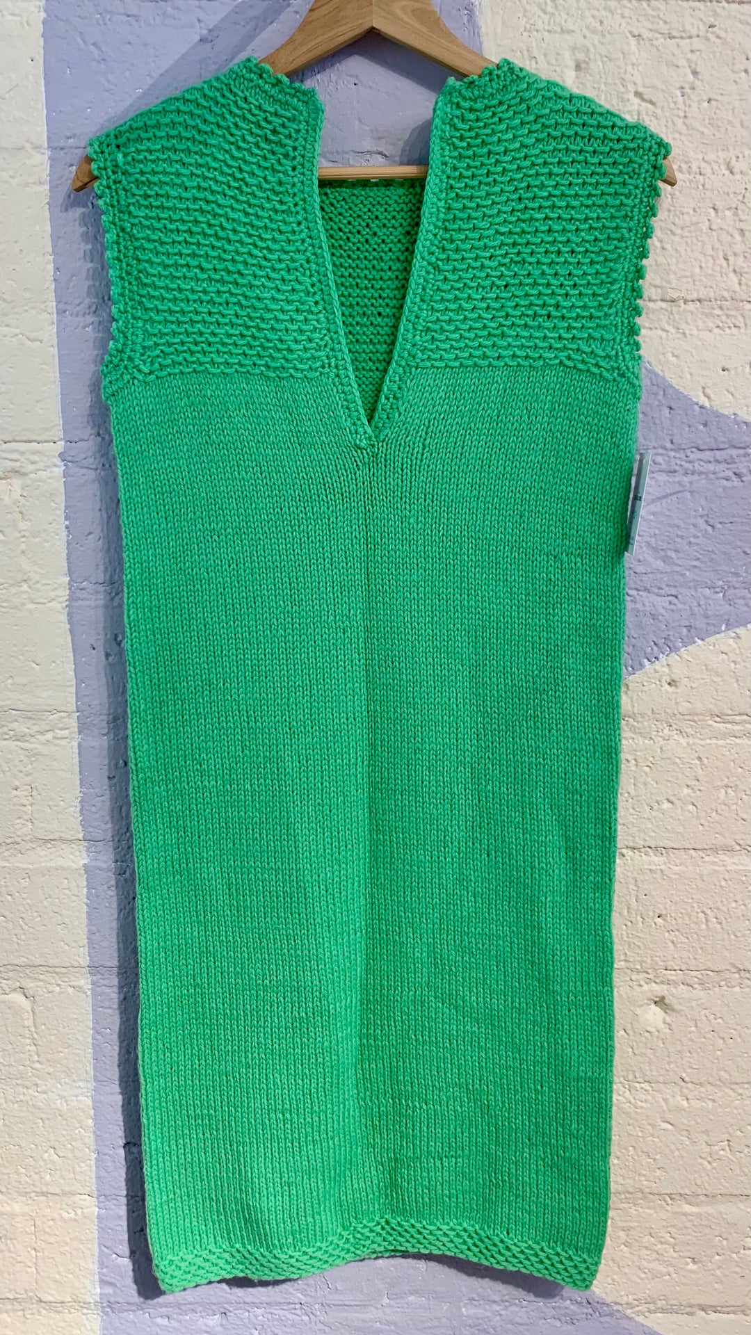 Vintage Green Knitted Midi Dress
