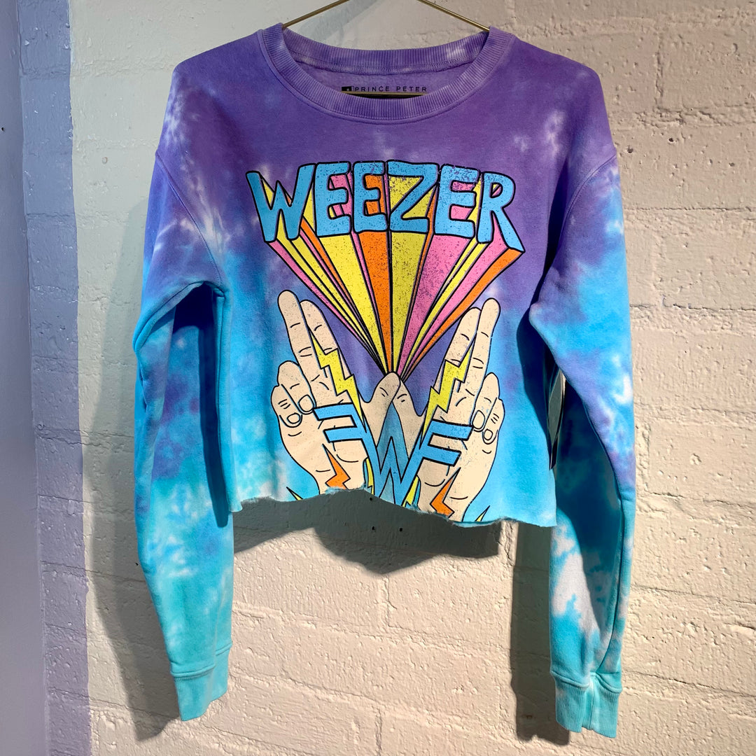Weezer Hands Cropped Pullover