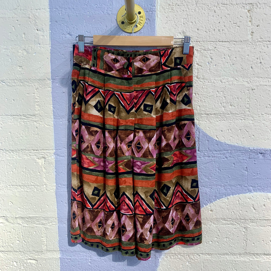 Vintage Geometric Pattern Shorts