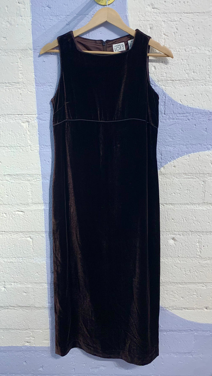 Vintage Velvet Brown Dress