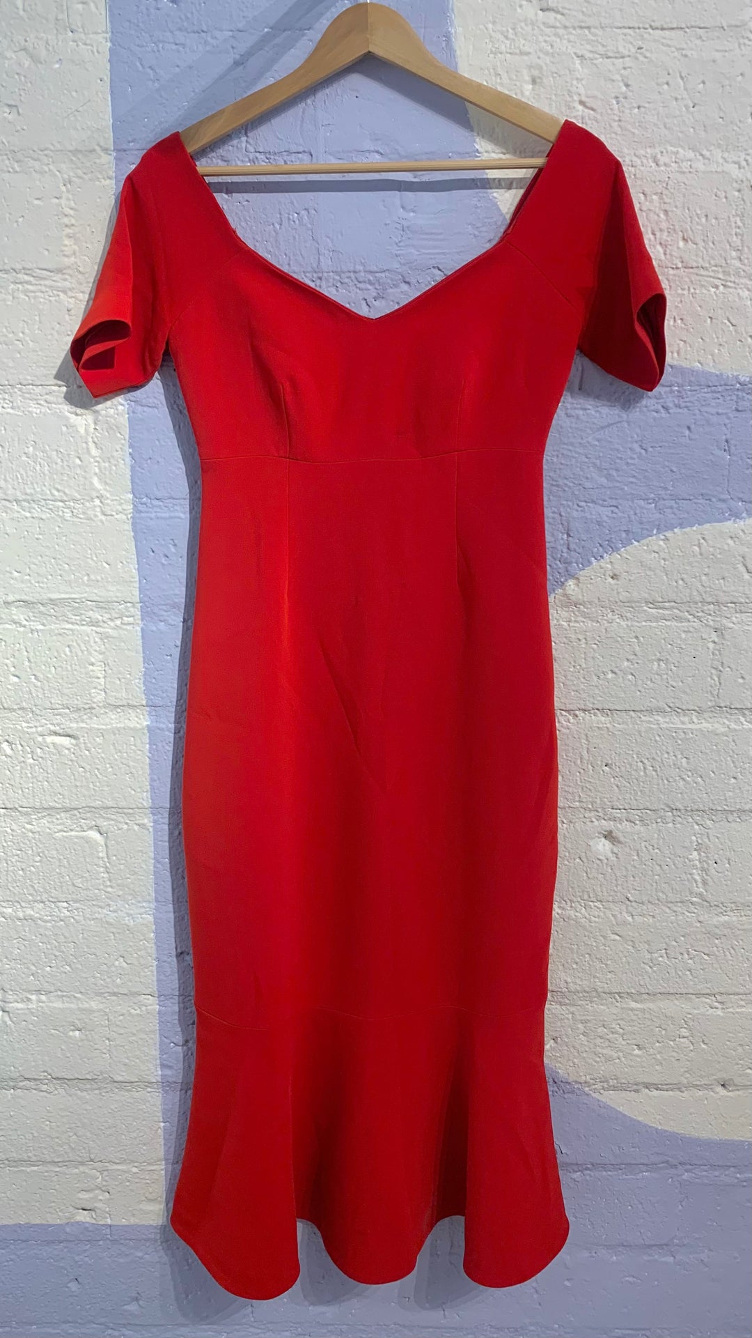 Cinq à Sept Red Off-The-Shoulder Dress