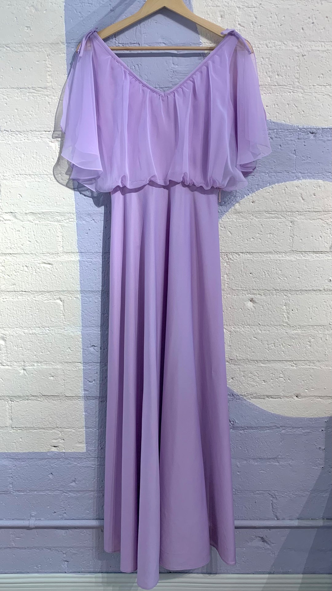 Vintage Lilac Capelet Sleeve Dress
