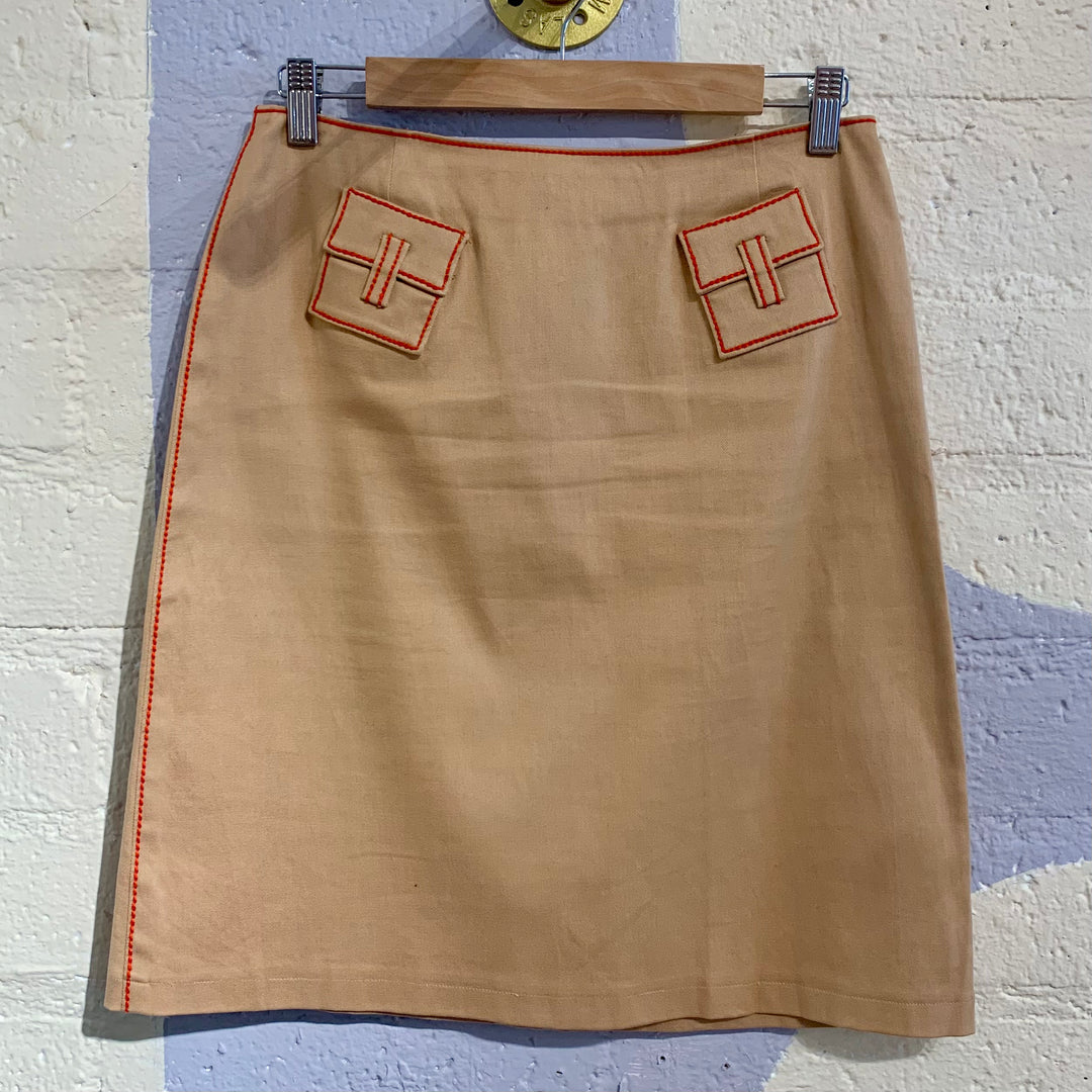 Vintage Tan Pocket Skirt