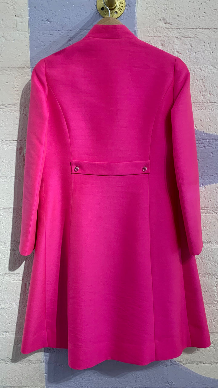 Vintage Hot Pink Cocktail Dress & Coat Set