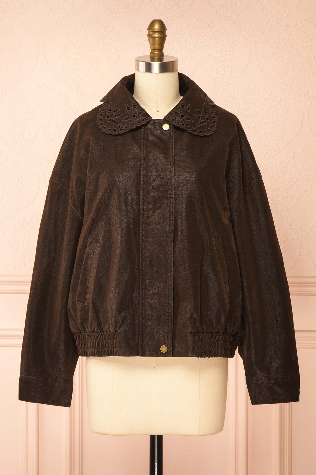 Black Brown Bomber Jacket