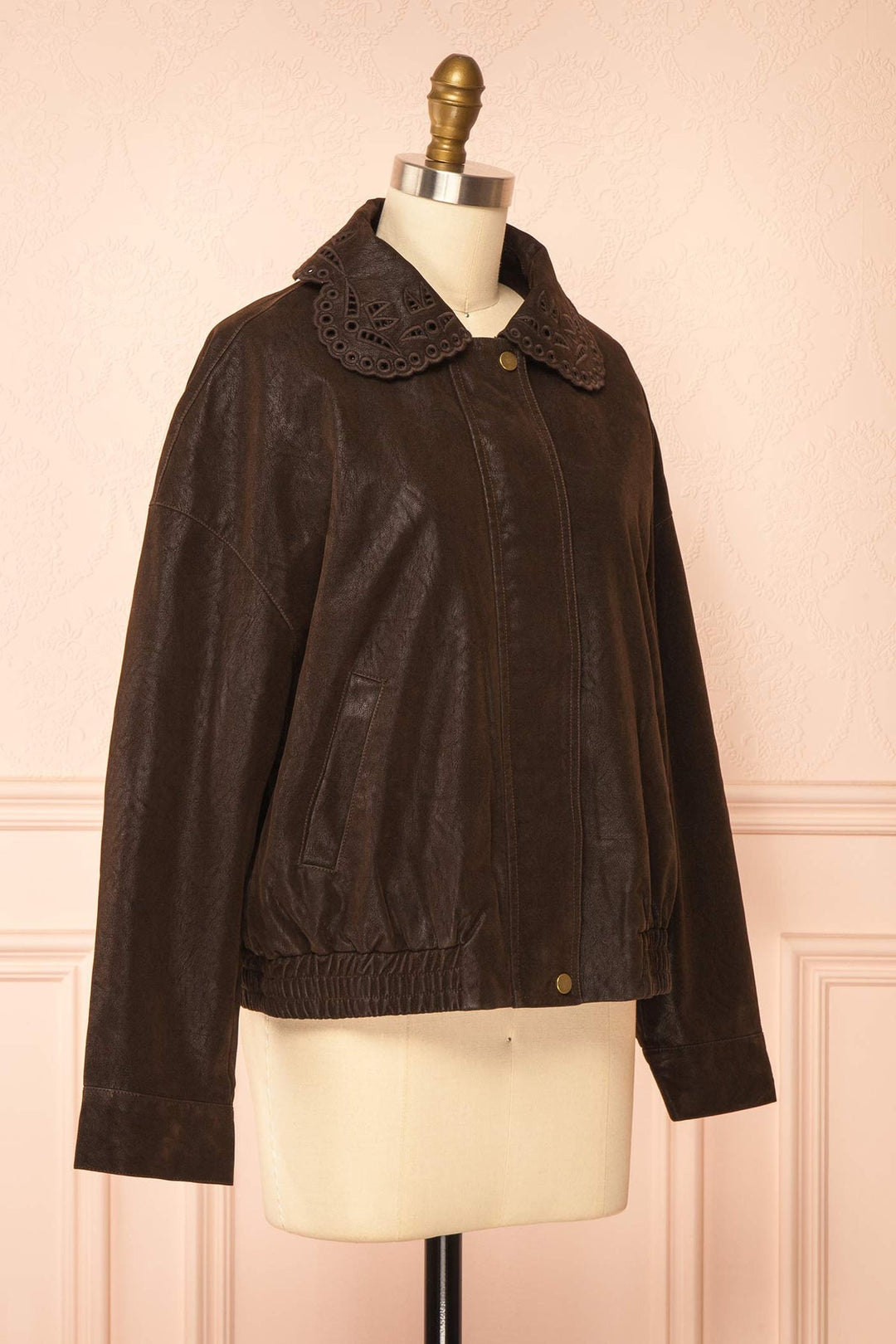 Black Brown Bomber Jacket