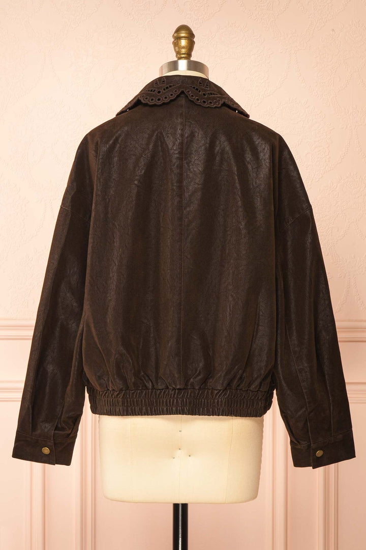 Black Brown Bomber Jacket