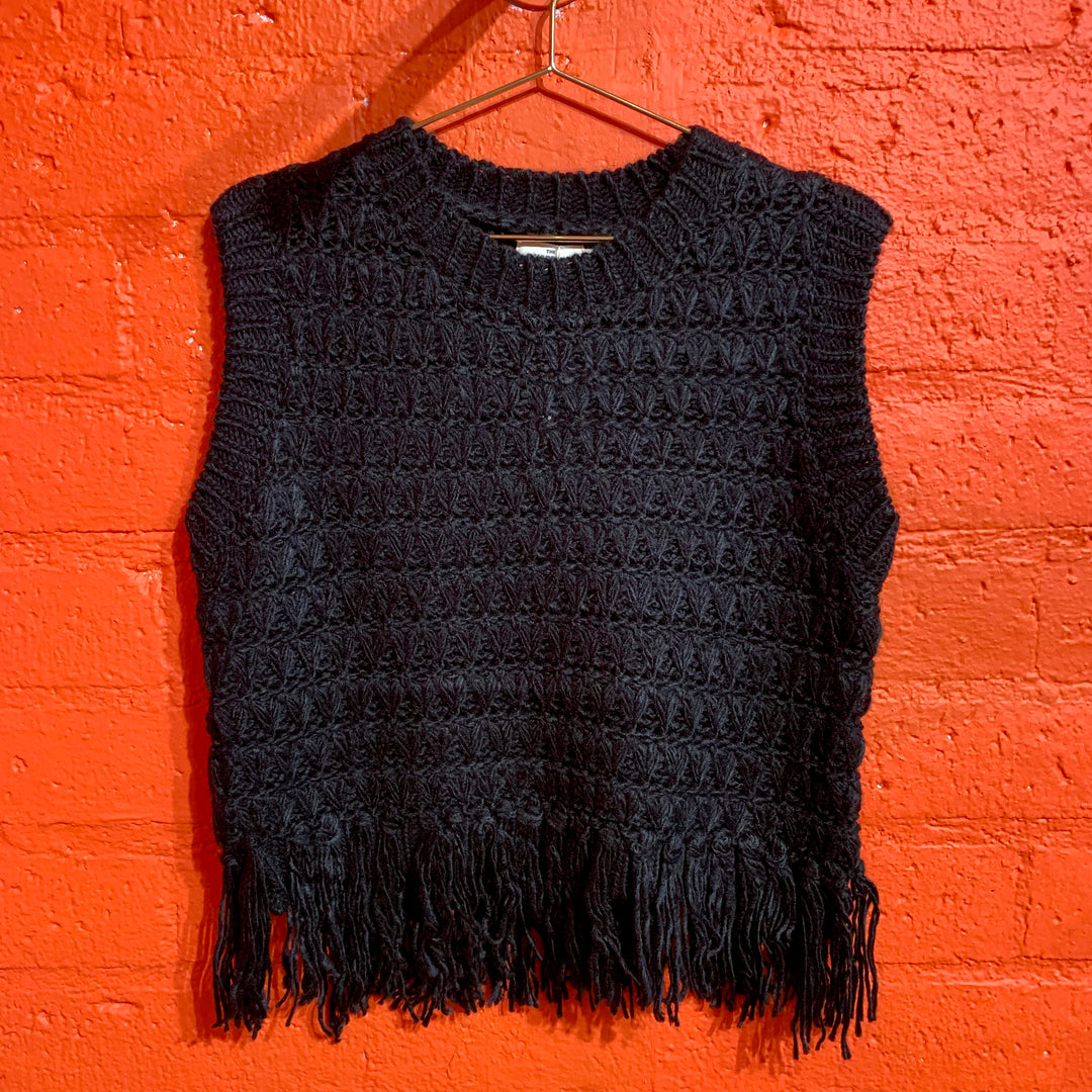 Black Knit Sweater Vest