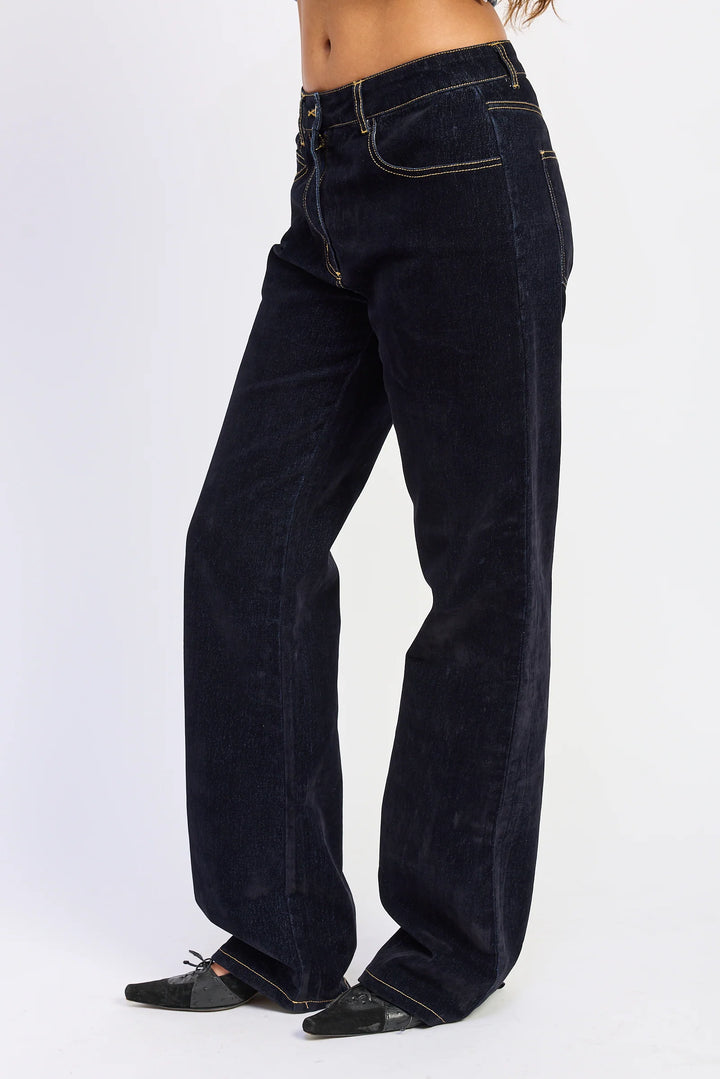 Velvet Denim Trucker Jeans