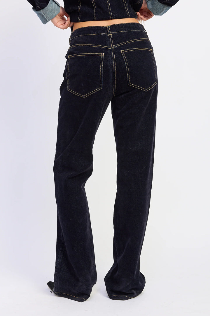 Velvet Denim Trucker Jeans