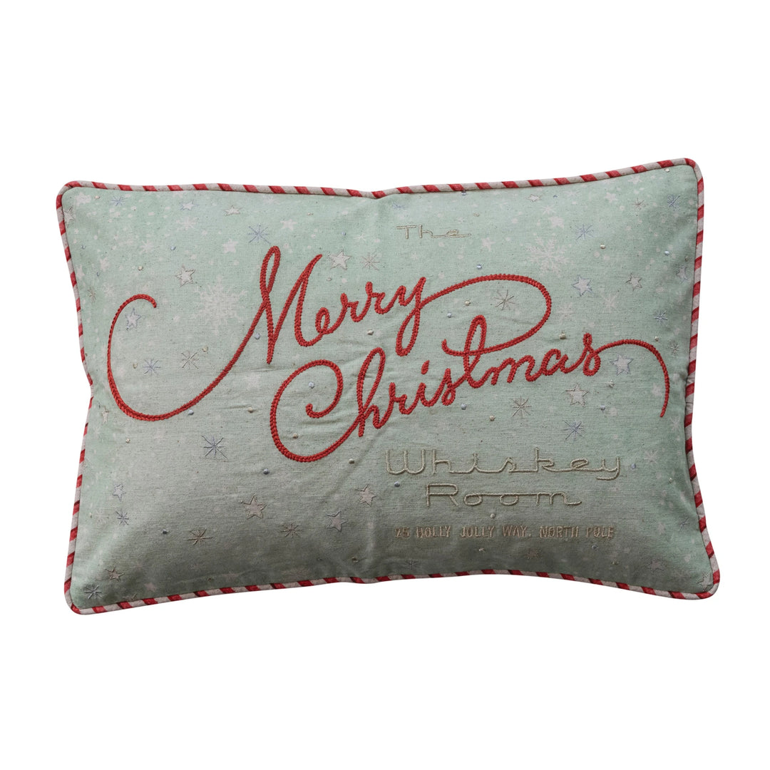 Merry Christmas Velvet Pillow
