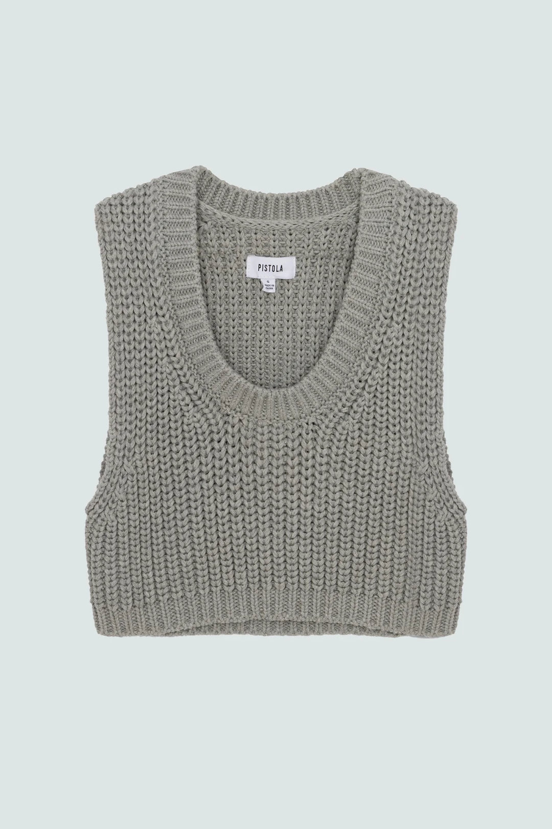 Pistola Cora Croppped Grey Sweater Tank