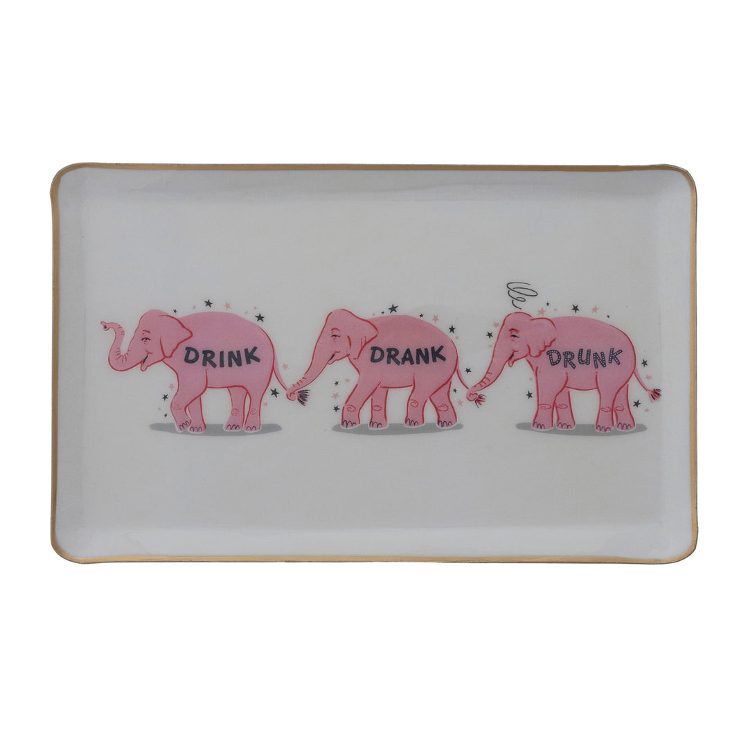 Pink Elephant Serving Tray