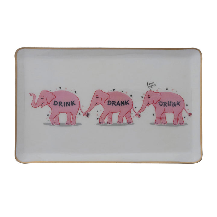 Pink Elephant Serving Tray